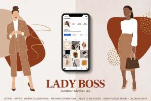 Lady Boss Abstract Set