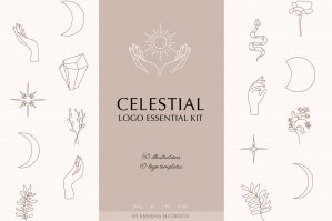 Celestial Logo Elements Collection