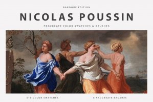 Nicolas Poussin Procreate Brushes & Color Swatches