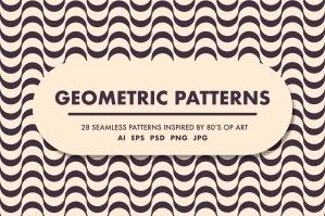 Retro Geometric Seamless Patterns