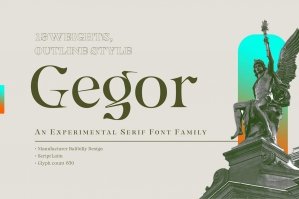 Gegor | Serif Experimental Display Font