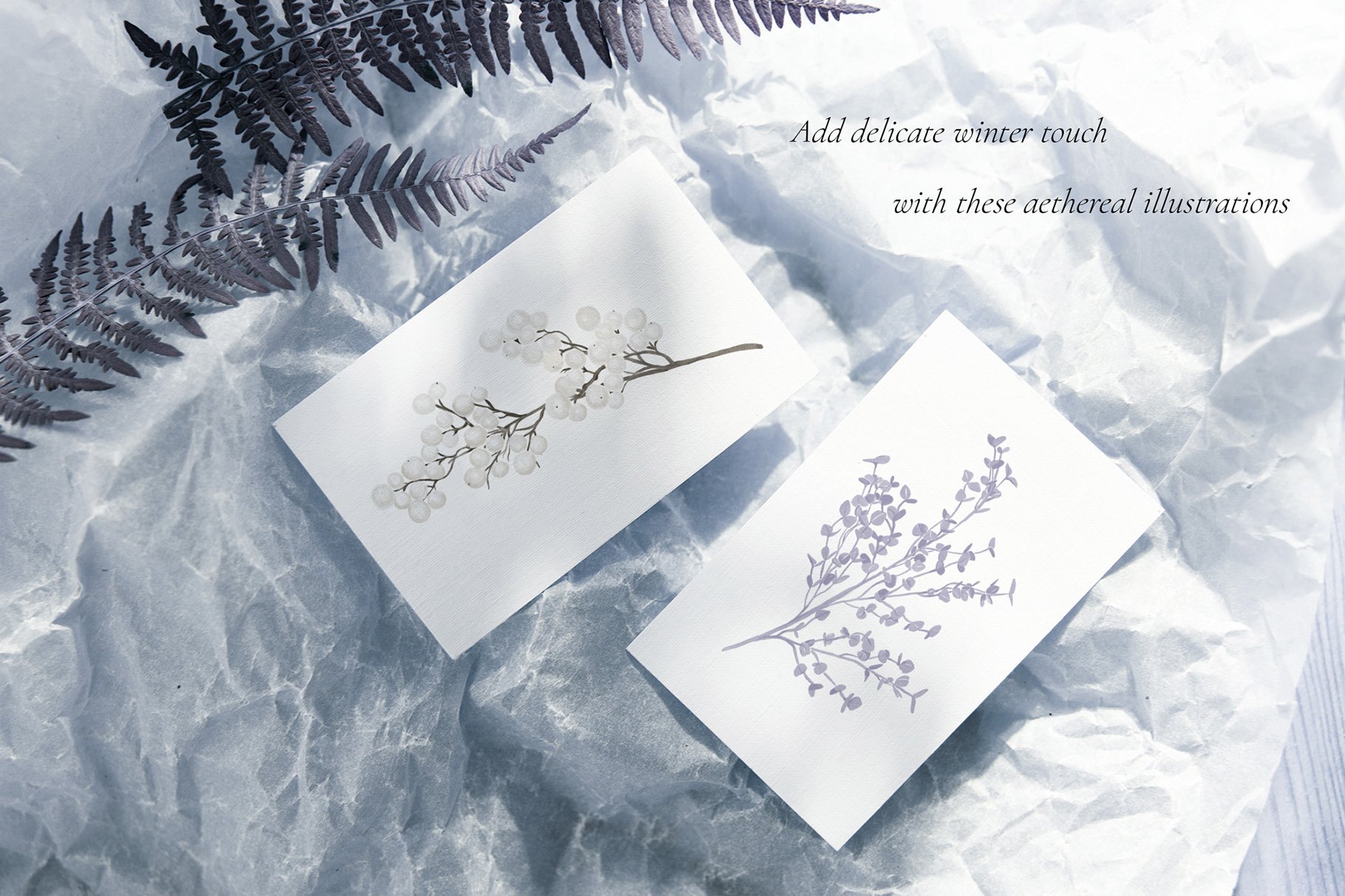 Soft and Frosty - Winter Floral Collection