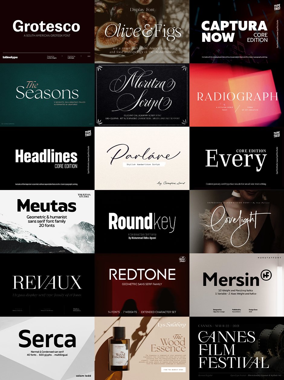 The Modern Designer's Unforgettable Font Collection