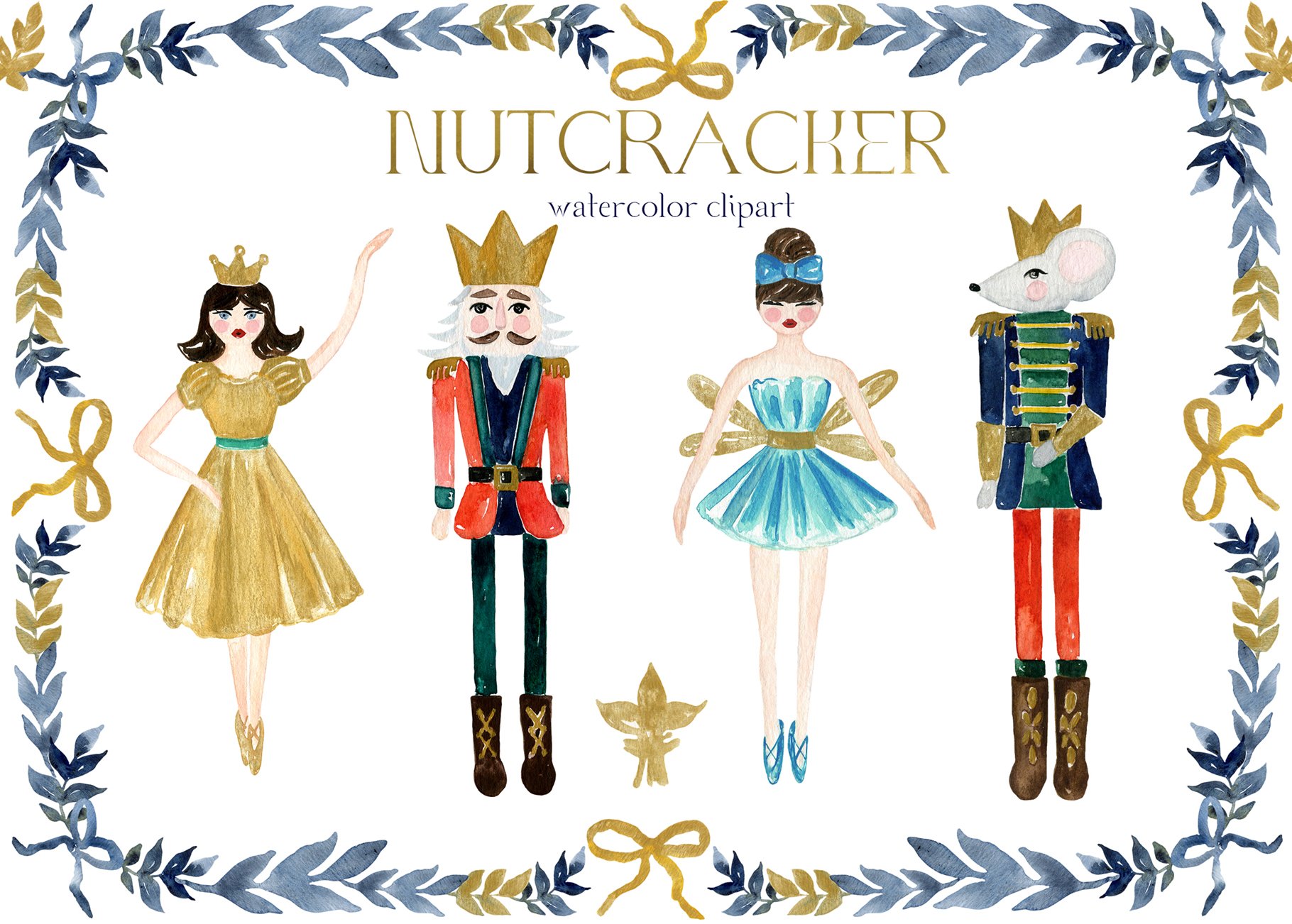 The Nutcracker Ballet Watercolor Illustrations
