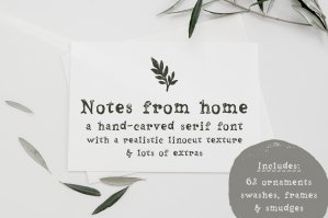 Notes from Home Serif Font