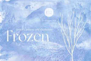 Frozen - Winter Collection of Textures Patterns and Plant Elements