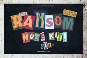 Ransom Note Kit Cut Out Letters
