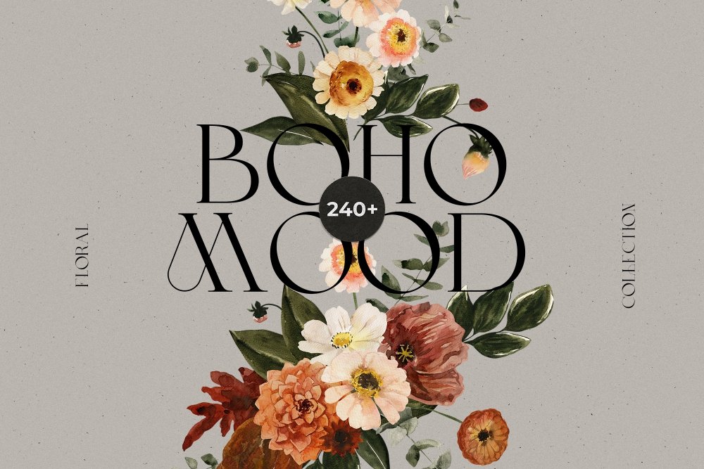 Boho Mood – Floral Watercolor Collection