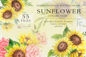 Watercolor Sunflower Collection