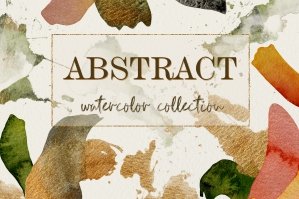 Abstract Modern Watercolor Shapes