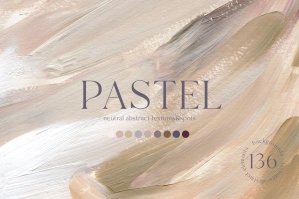 Pastel Neutral Beige Abstract Backgrounds and Spots