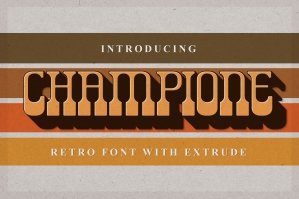 Champione - Retro Font with Extrude