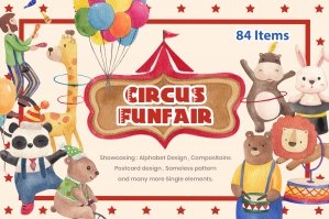 Circus Funfair Watercolor