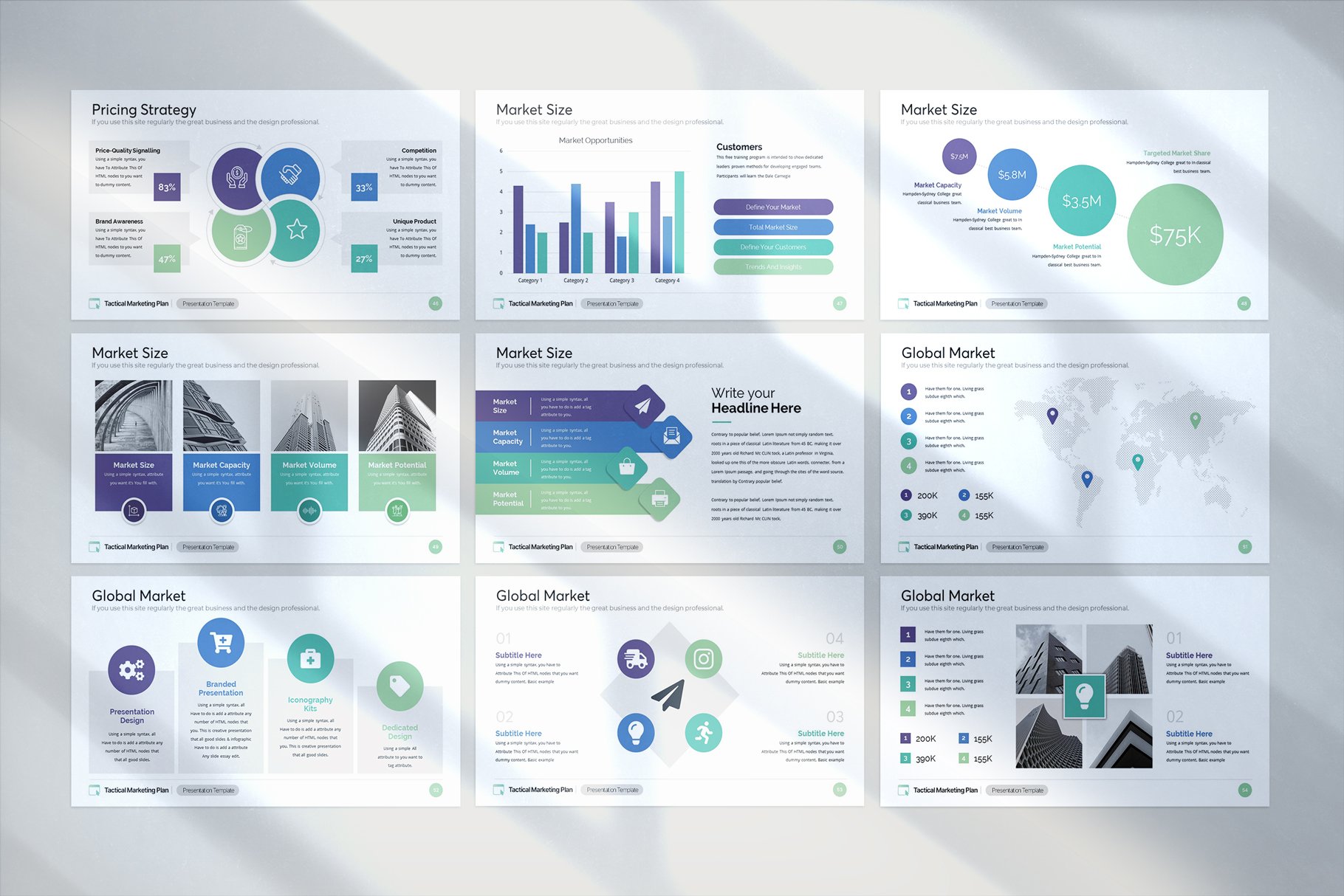 Tactical Marketing Plan Keynote Template - Design Cuts