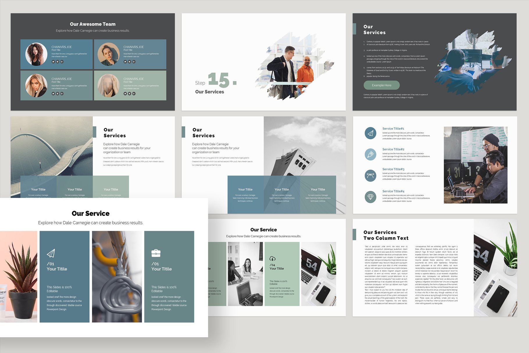 Annual Report PowerPoint Template - Design Cuts