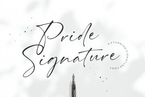 Pride Signature Handwritten Font