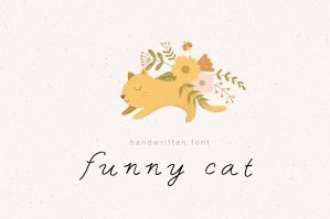Funny Cat - Handwritten Font