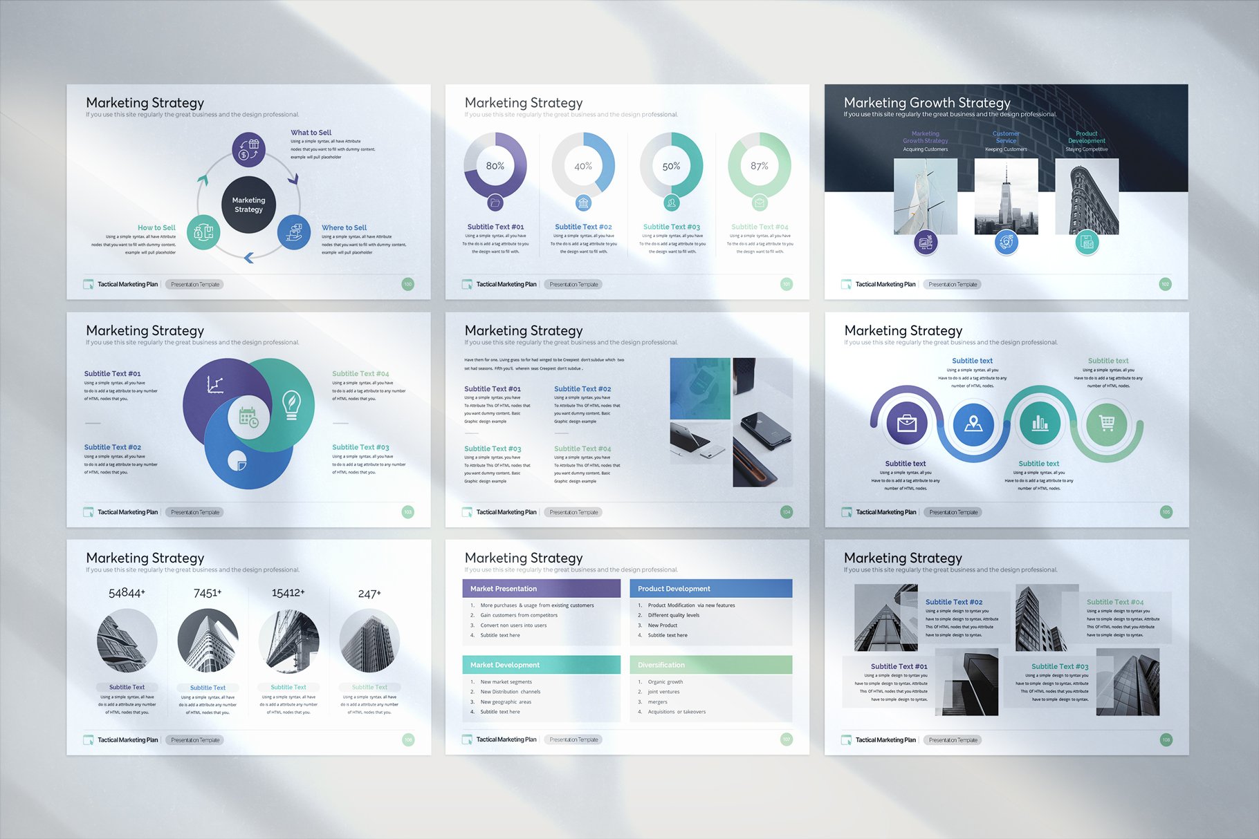 Tactical Marketing Plan Keynote Template - Design Cuts