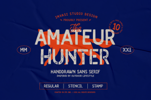 Amateur Hunter - Handdrawn Sans