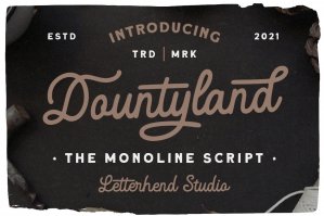 Dountyland - Monoline Script