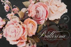 Ballerina Floral Art Collection