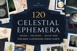 120 Vintage Celestial Ephemera