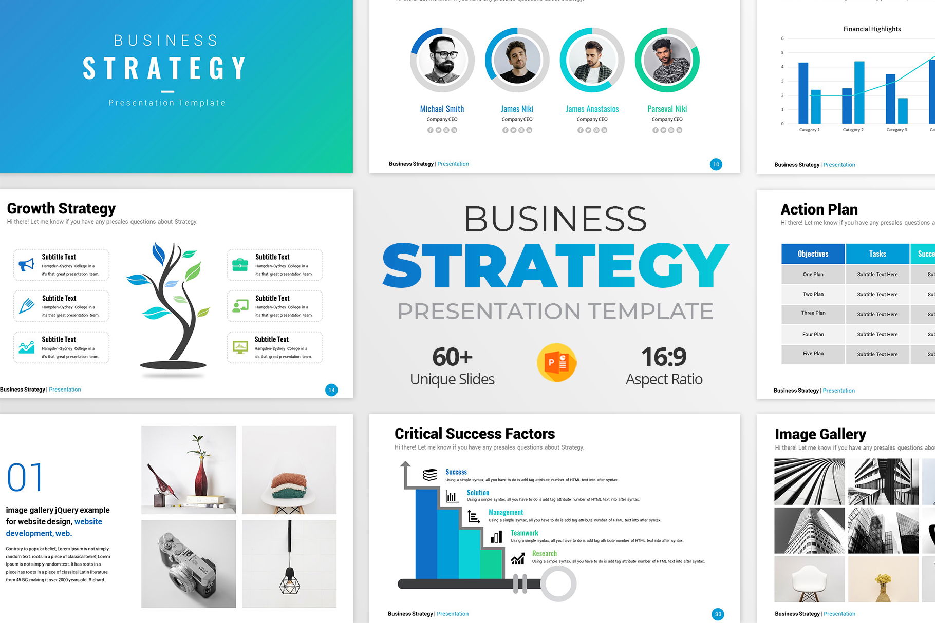 Business Strategy PowerPoint Template 2 Design Cuts