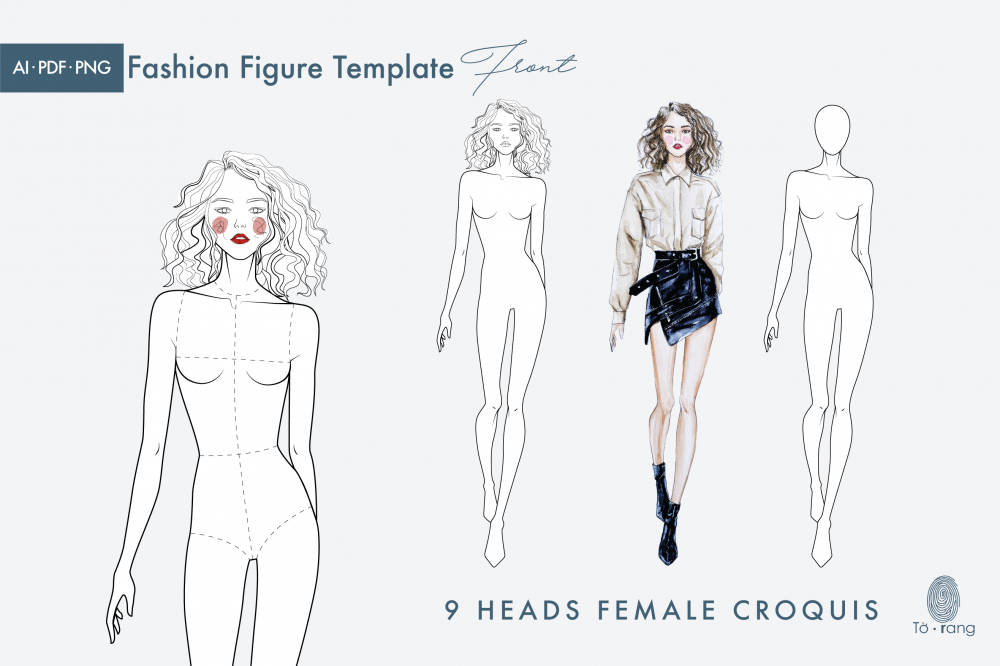 fashion figure sketches template