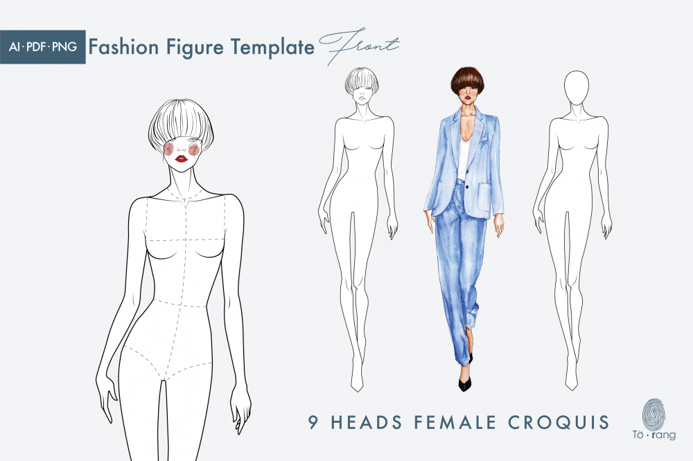 Fashion Sketchbook Figure & Flat Templates: Sketchbook For Your Next Fashion  Design Project with Female Croquis & Drawing Your Fashion Flats with  Planning Notes: Press, Versatile Style: 9798737715335: Amazon.com: Books