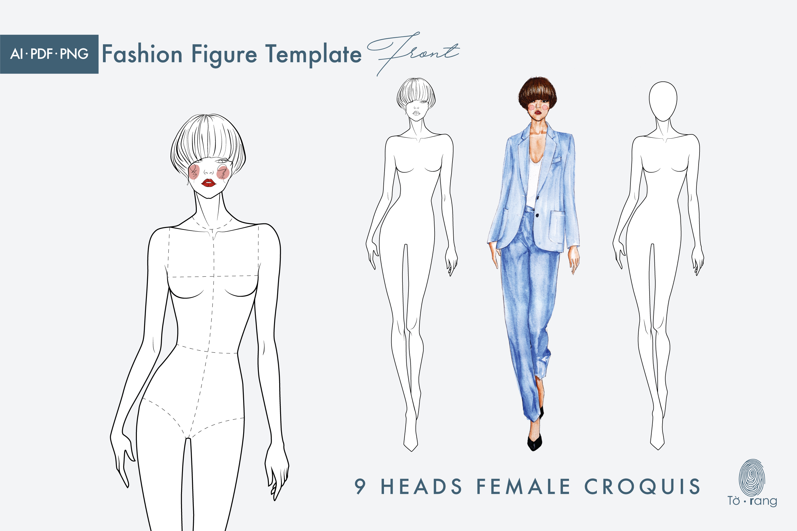 Female Fashion Croquis Template - Etsy | Fashion drawing tutorial, Fashion  figure drawing, Fashion illustrations techniques