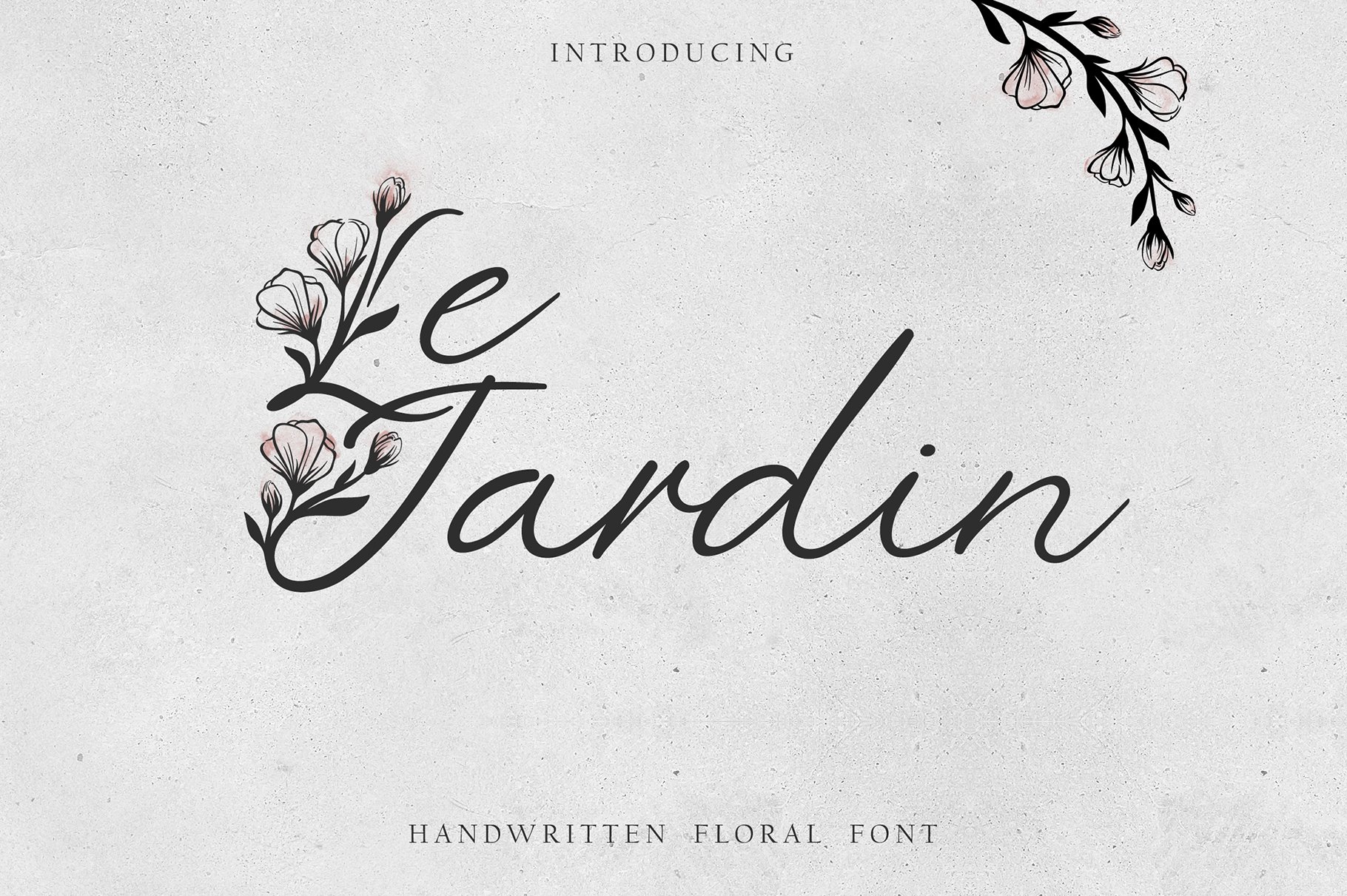Le Jardin - Handwritten Floral Font