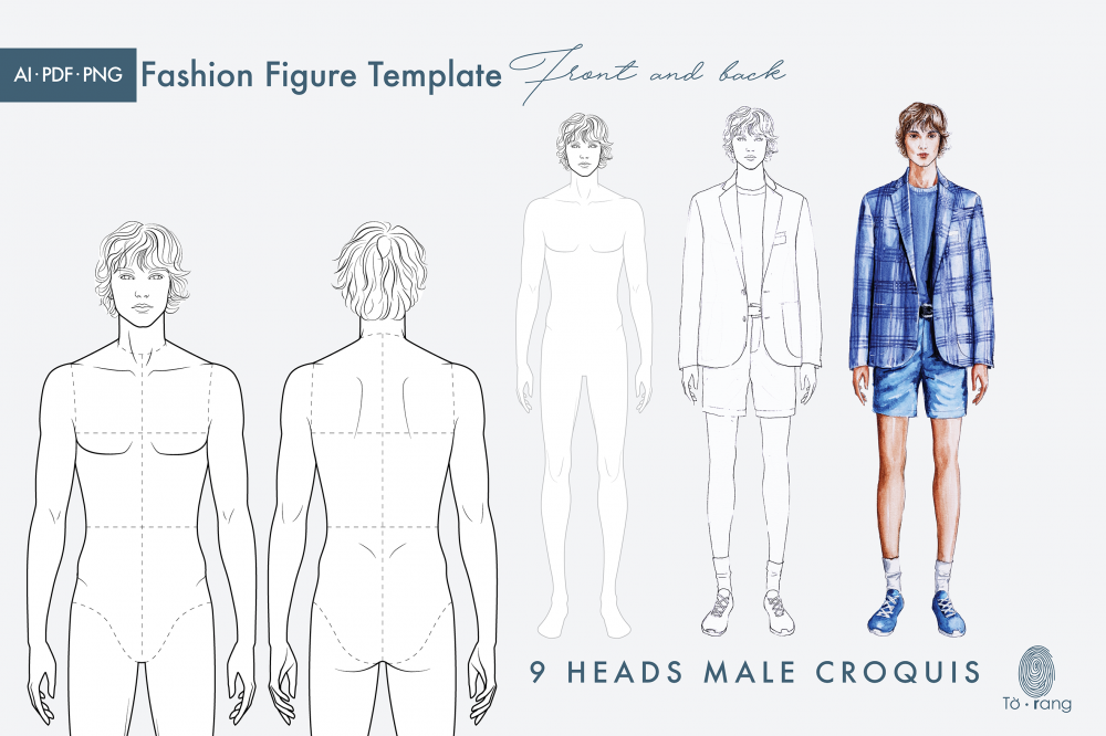 Fashion Sketchbook Male Figure Template: Men's Fashion Sketchbook with  9-Head Male Croquis | Sketch Menswear Fashion Design and Illustrations |  ... for Fashion Designers or Aspiring Designers: Studio, Nuovo Fashion:  9798596555431: Amazon.com: Books