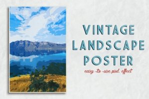 Vintage Landscape Poster Template