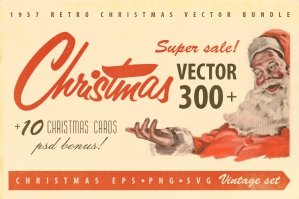Vintage Christmas Set 300