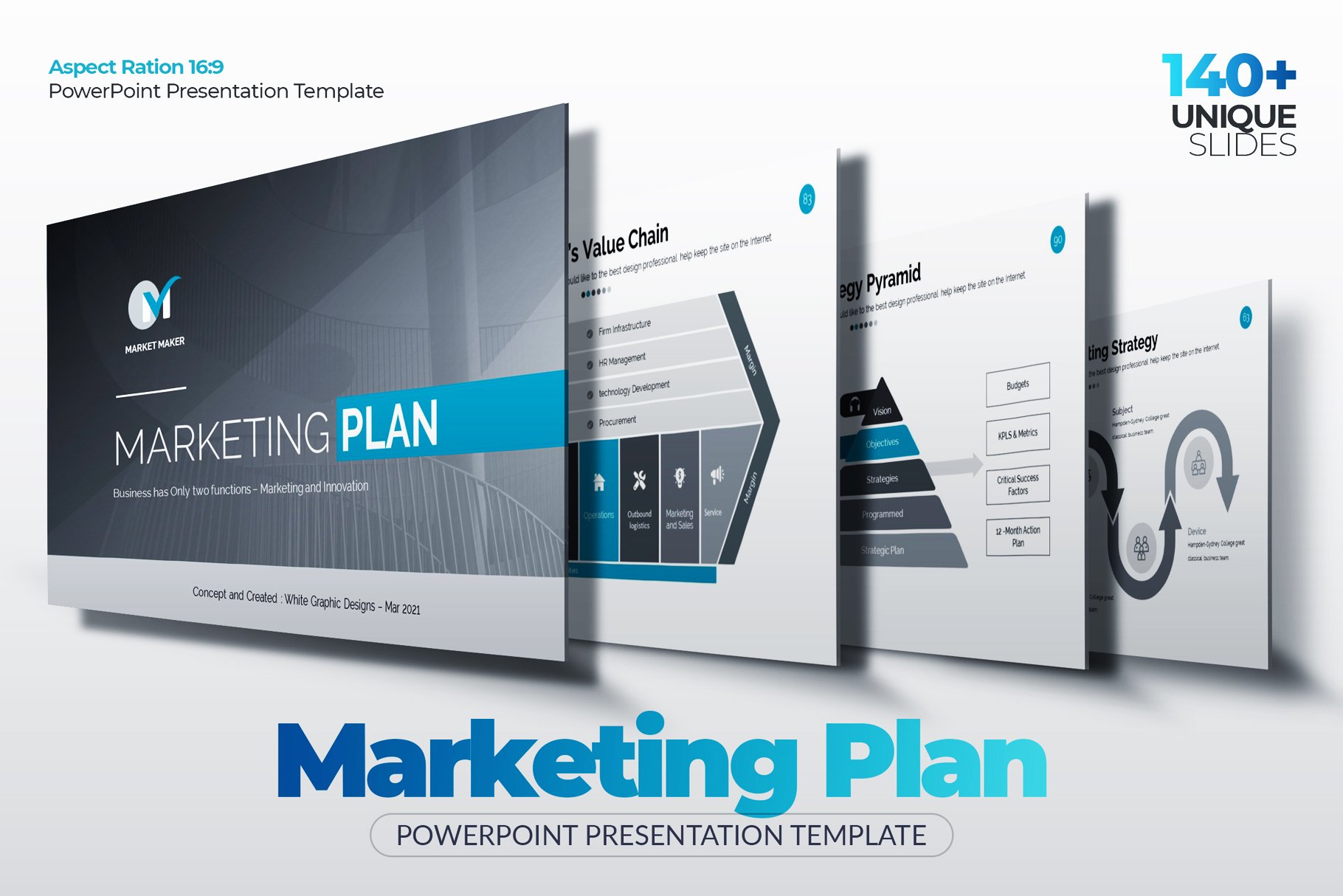 Marketing Plan PowerPoint Template Design Cuts