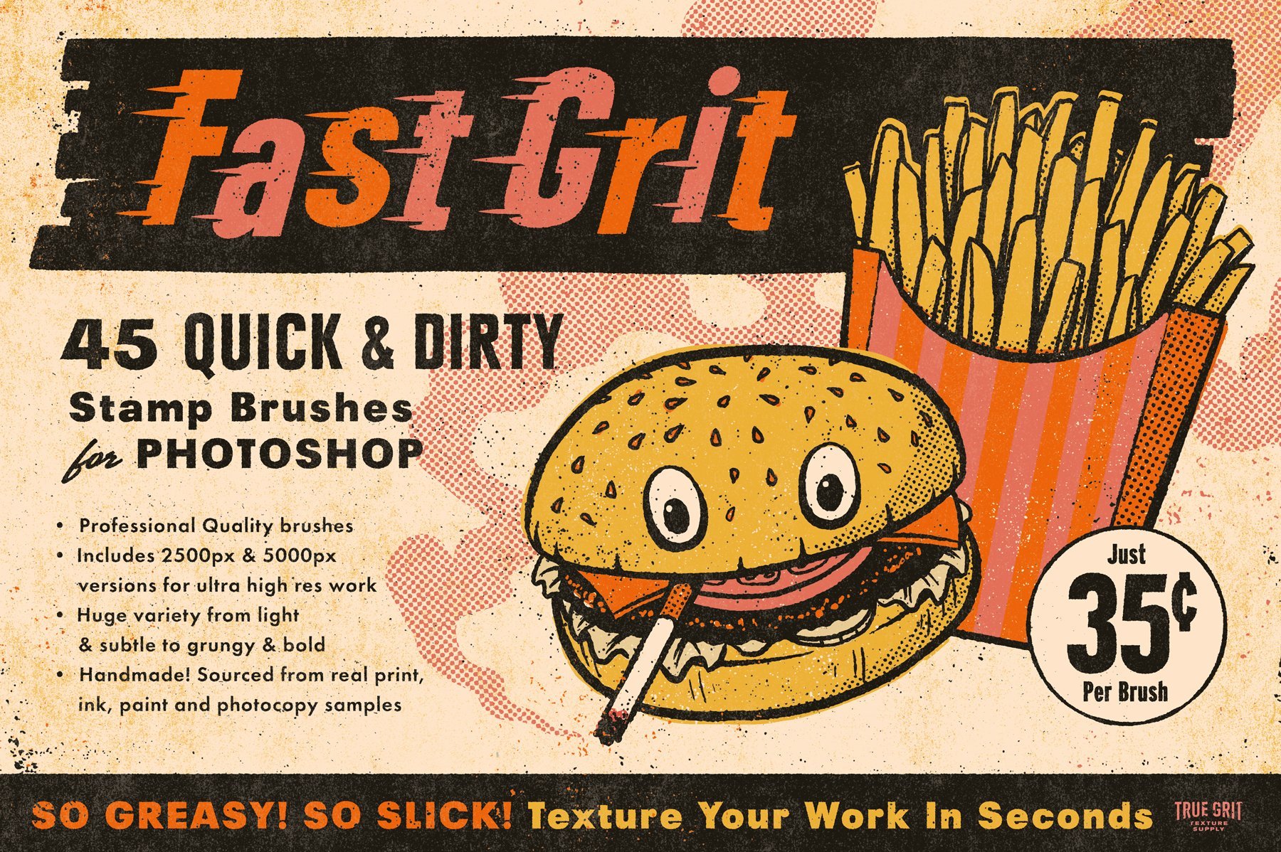 Fast Grit Brushes for Photoshop