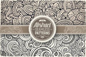 Abstract Hand-Drawn Seamless Patterns - 2