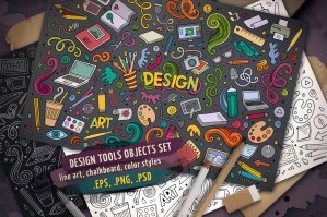 Design Supplies Doodle Objects & Elements Set