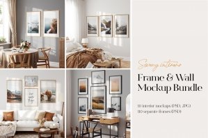 Frame & Wall Mockup Bundle - Sunny Interiors