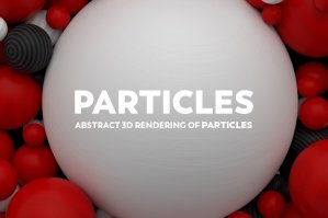 Abstract 3d Rendering Of Spheres - Spheres Red & Black Strips