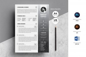 Resume Template - 4 Pages Modern Cv