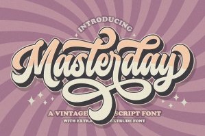 Masterday - Vintage Retro Font