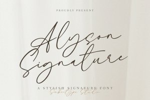 Alyson Signature - Handwritten Font