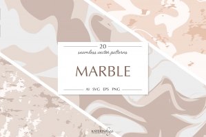 Neutral Marble Vector Patterns Pack