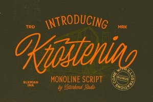 Krostenia - Monoline Script