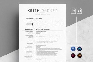 Job Resume Cv - 4 Pages Pack