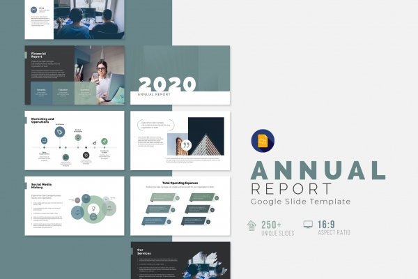 Annual Report Google Slide Template - Design Cuts