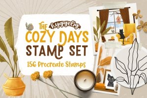 Cozy Days Stamp Set For Procreate