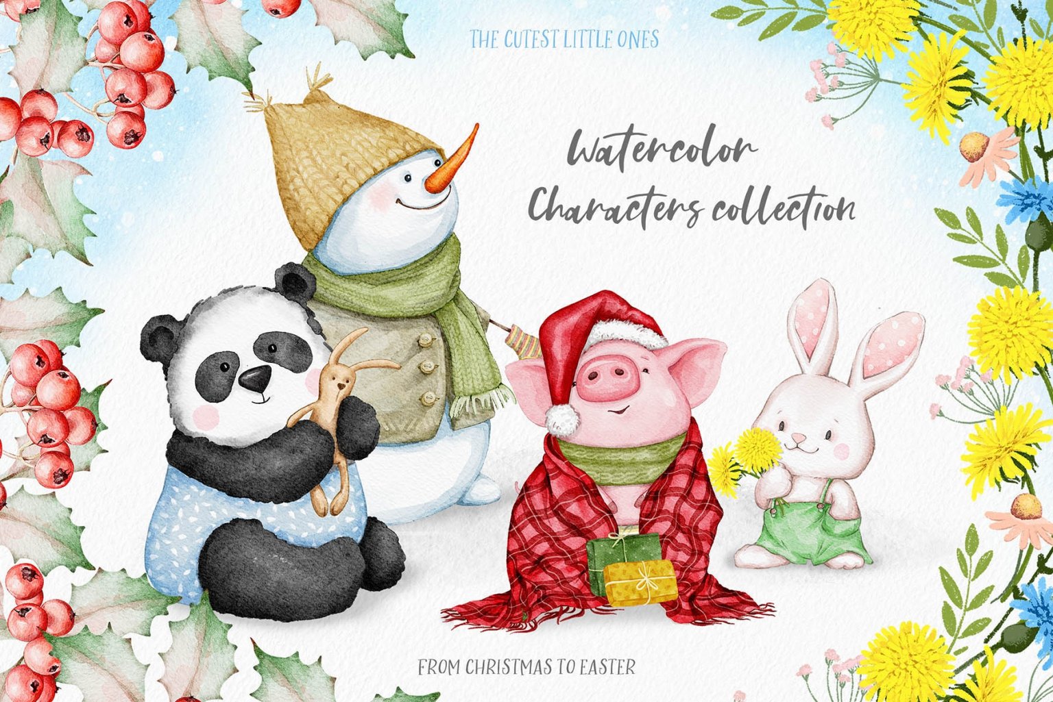 Watercolor Characters Collection - Design Cuts