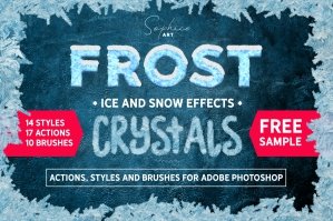 Frost Ice And Snow Effects Actions Styles Brushes For Adobe Photoshop